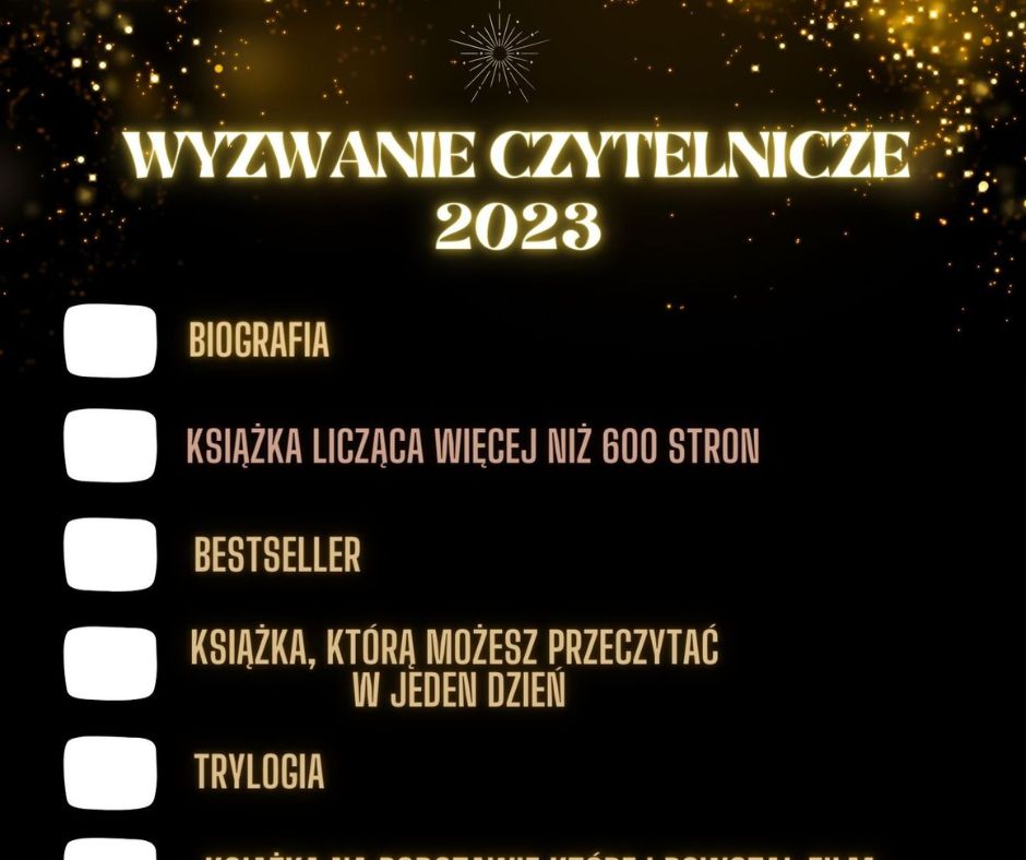 wyzwanie czytelnicze 2023 grafika promująca wydażenie